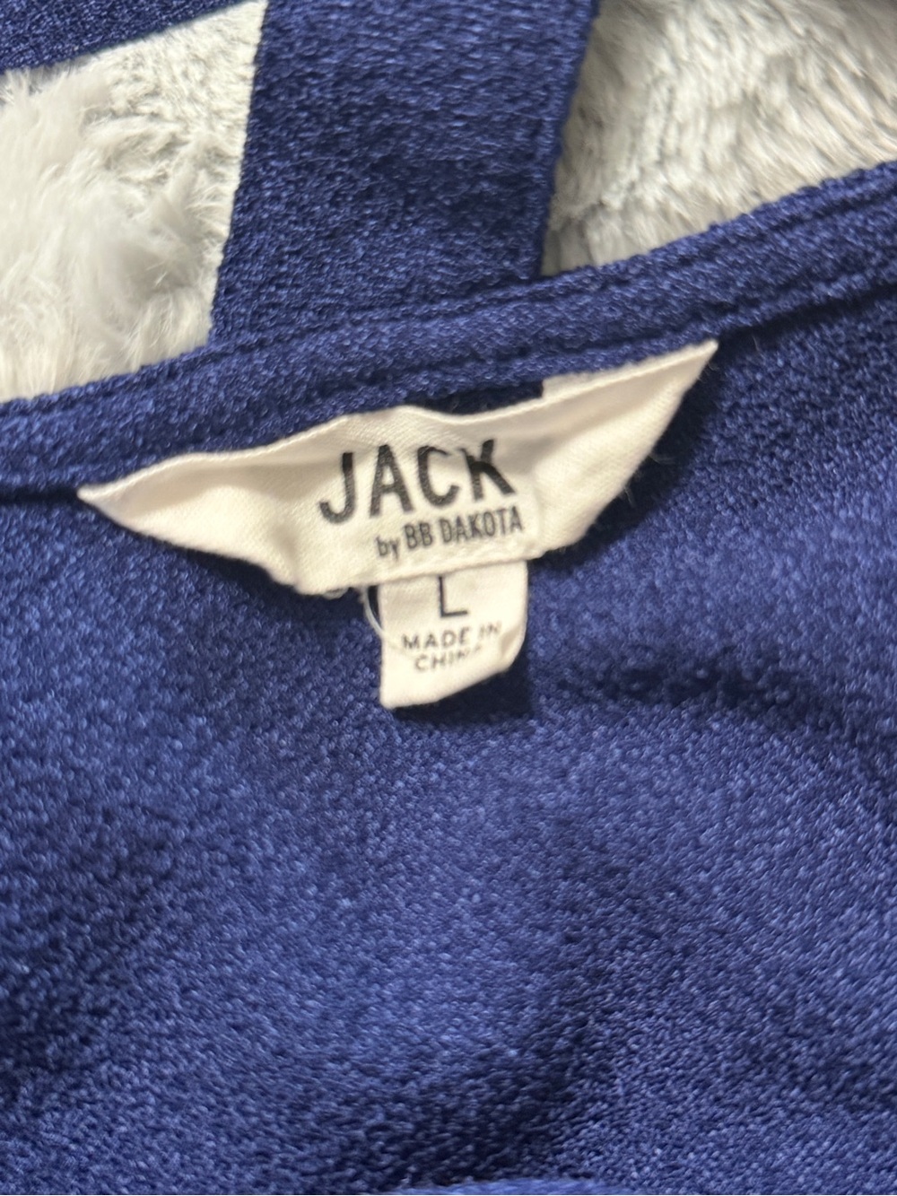 Jack by BB Dakota Blue Crisscross Back with pockets dress size large - Picture 6 of 7
